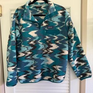 Patagonia Blue Patterned Sweater